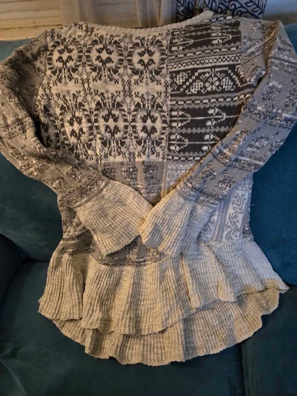 Style & Co. Patterned Knit Sweater Size M